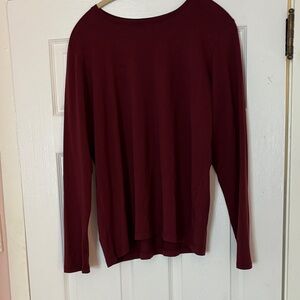 Lands' End Women's Burgundy Top